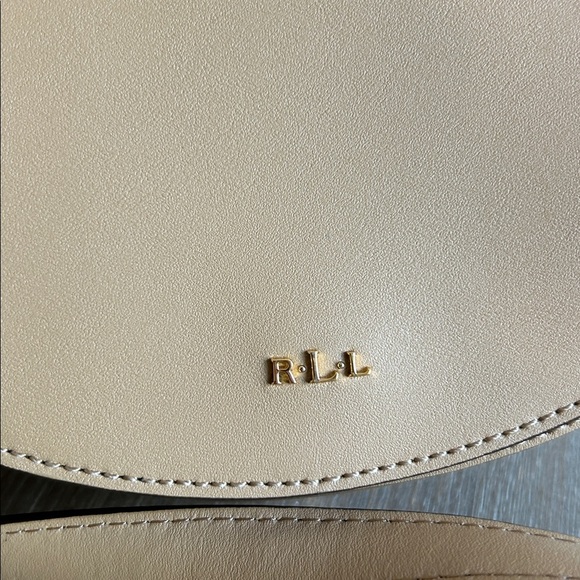 Lauren Ralph Lauren Women's Dryden Caley Mini Cross Body Saddle Style Bag Tan - Picture 6 of 17